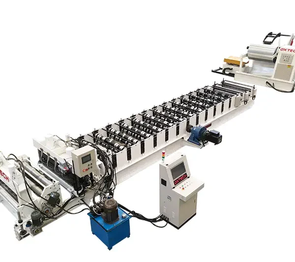 DXTECH Automatic Sheet Metal Roof Panel Roll Forming Machine With Hydraulic Uncoiler